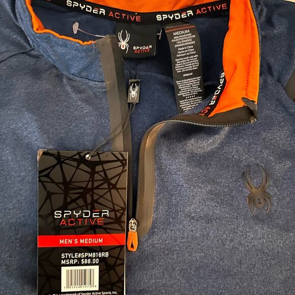 Spyder Men's Pullover ProWeb Quarter Zip Jacket, size M - Picture 2 of 7